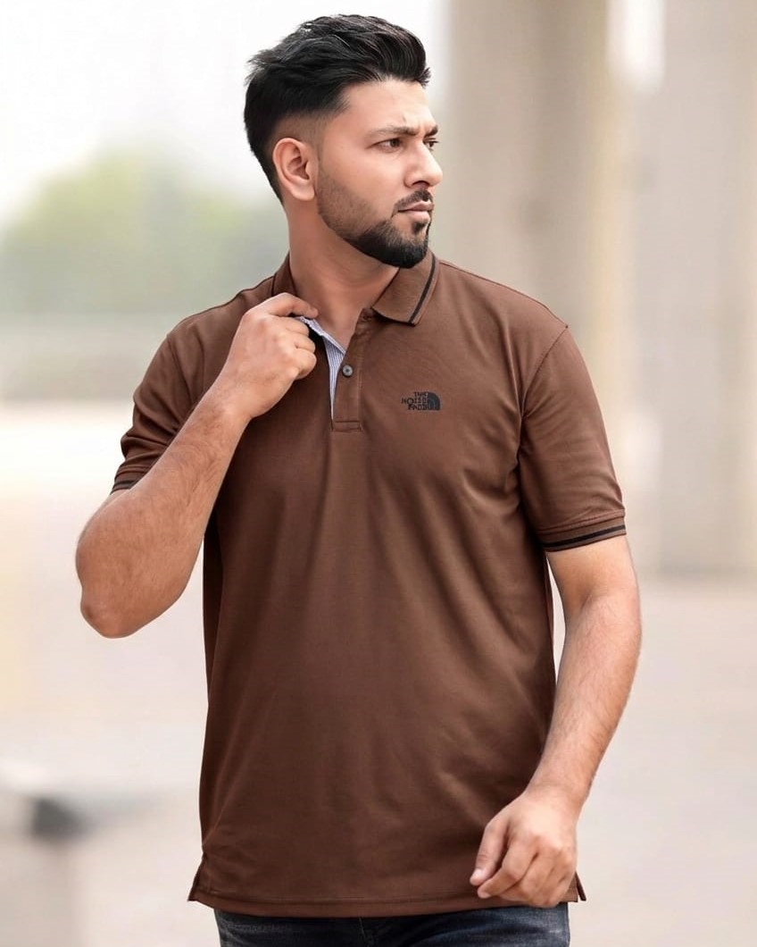 Solid color polo