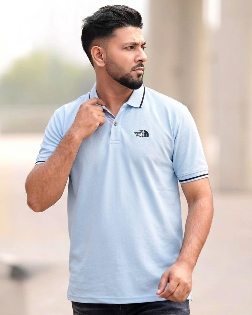 Solid color polo